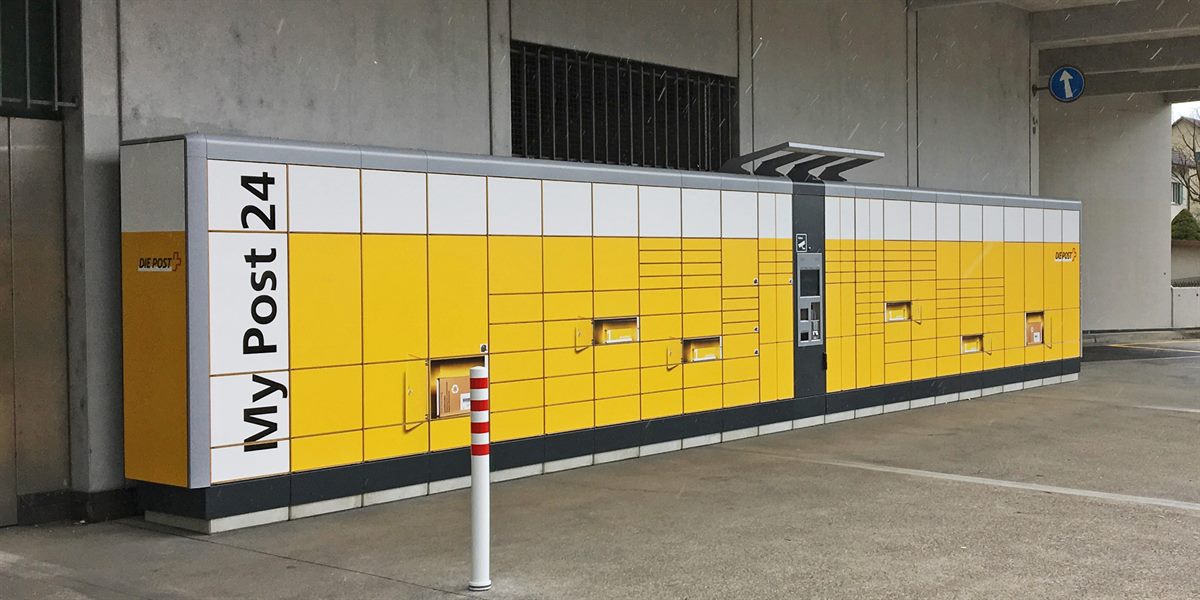 100.ste My Post 24-Automaten der Schweizerischen Post in Bern-Bümpliz