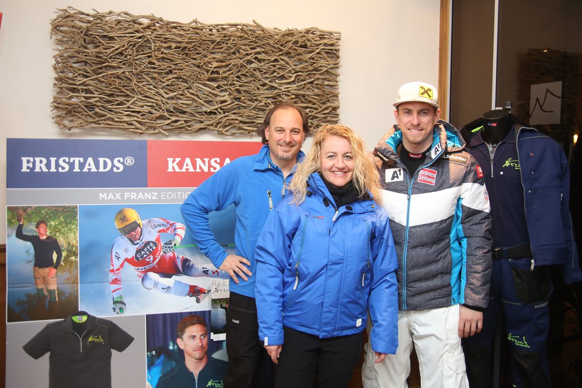 Elmar Kandolf (GF Fristads Kansas) Max Franz und Silvia Bittner (Einkauf 3e AG Wels)