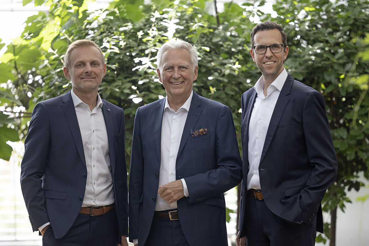 V.l.n.r.: CFO Andreas Schoberleitner, Vorstandsvorsitzender Gerhard Luftensteiner und designierter CEO Christoph Knogler