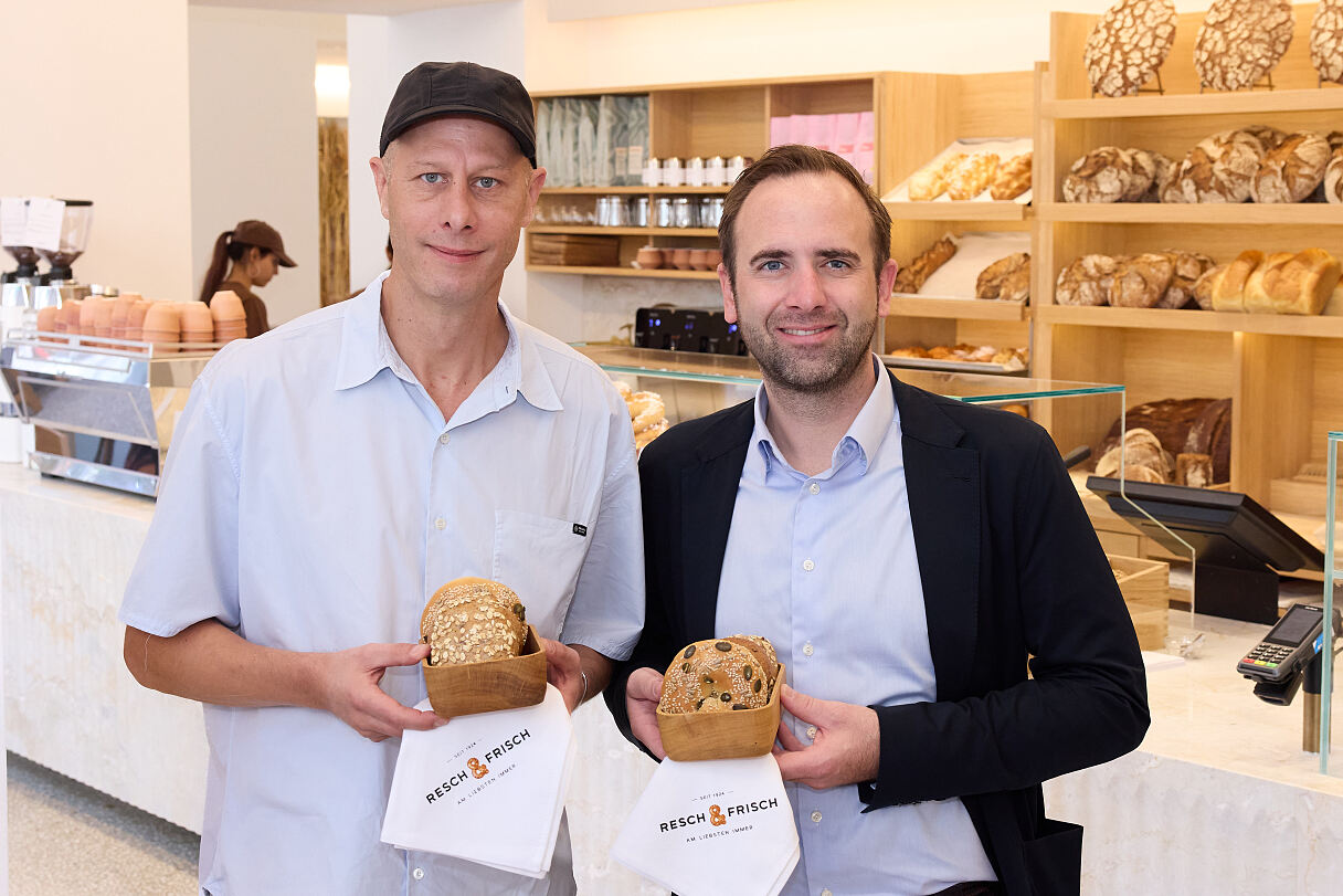 Josef Weghaupt (Gründer und Eigentümer Joseph Brot) und Georg Resch (Eigentümer und Geschäftsführer Resch&Frisch)