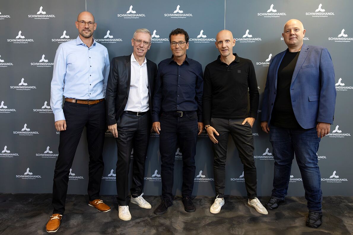 Markus Schlotter (CCO von Unchained Robotics), Peter Stöger (ehemaliger Profifußballer und erfolgreicher Trainer), Thomas Schwingshandl (Gründer Schwingshandl), Kai Windmann (Leiter BORA Academy), Franz Humer (Mitgründer von AGILOX und noveentos) 