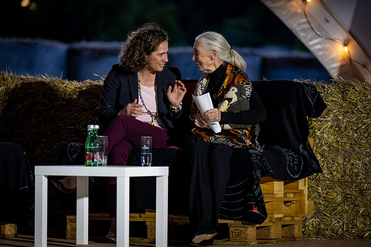 Christina Meinl und Jane Goodall