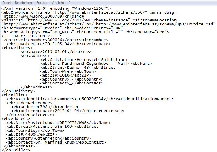 Rechnung ebInterface