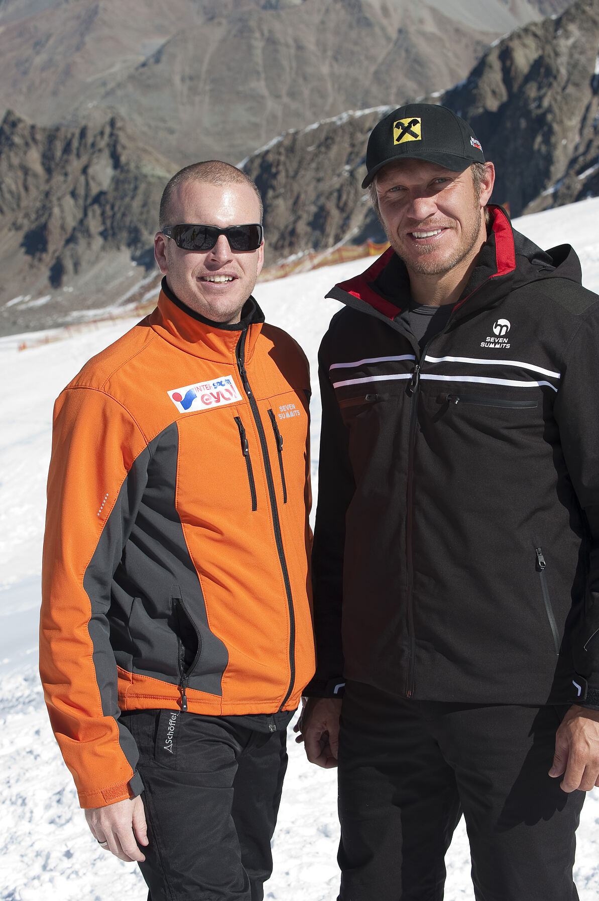 Jürgen Jungmeier (IS Eybl Marketing) und Hermann Maier