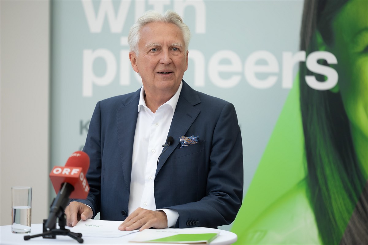Gerhard Luftensteiner, CEO KEBA Group AG, beim Jahrespressegespräch am 21. Juni 2022