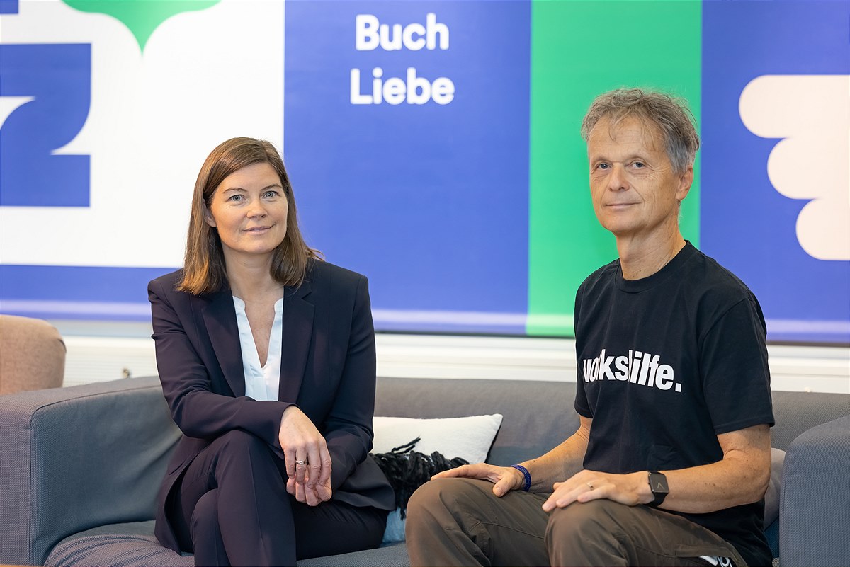 Andrea Heumann (Thalia) mit Herbert Reithmayr (Volkshilfe Solidarität)