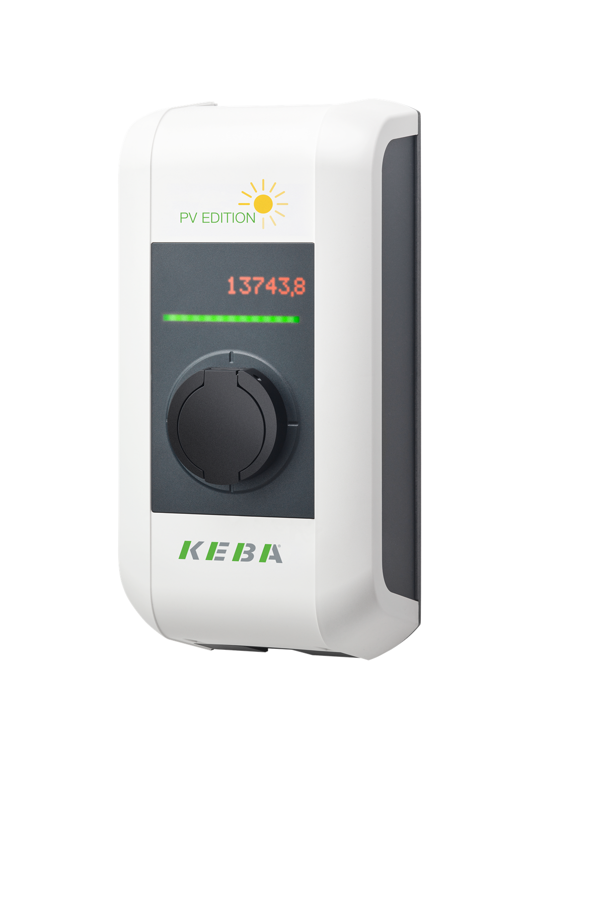 Die neue Wallbox von KEBA nutzt PV-Überschussstrom zum Laden von E-Autos