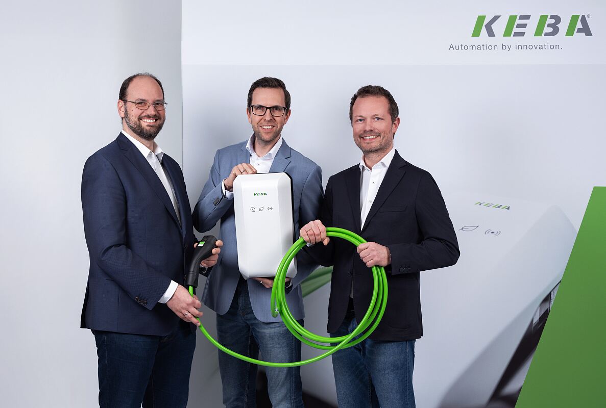 v.l.n.r: Gerhard Weidinger (CTO KEBA Energy Automation GmbH), Christoph Knogler (CEO KEBA Group AG), Stefan Richter (CEO KEBA Energy Automation GmbH)