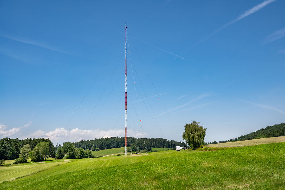 Schiffberg: Windmess-Mast steht