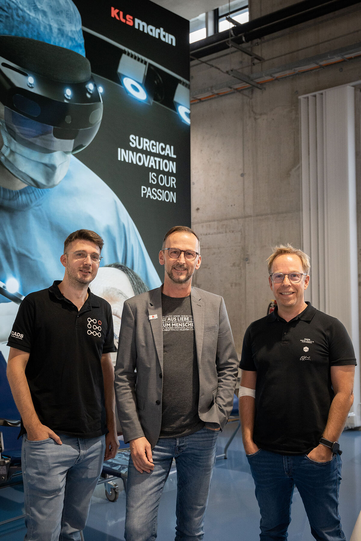 Mario Moser (Geschäftsführer CADS), Christian Geirhofer (Bezirksgeschäftsleiter Rotes Kreuz Perg), Wolfgang Höller (Geschäftsführer CADS) 