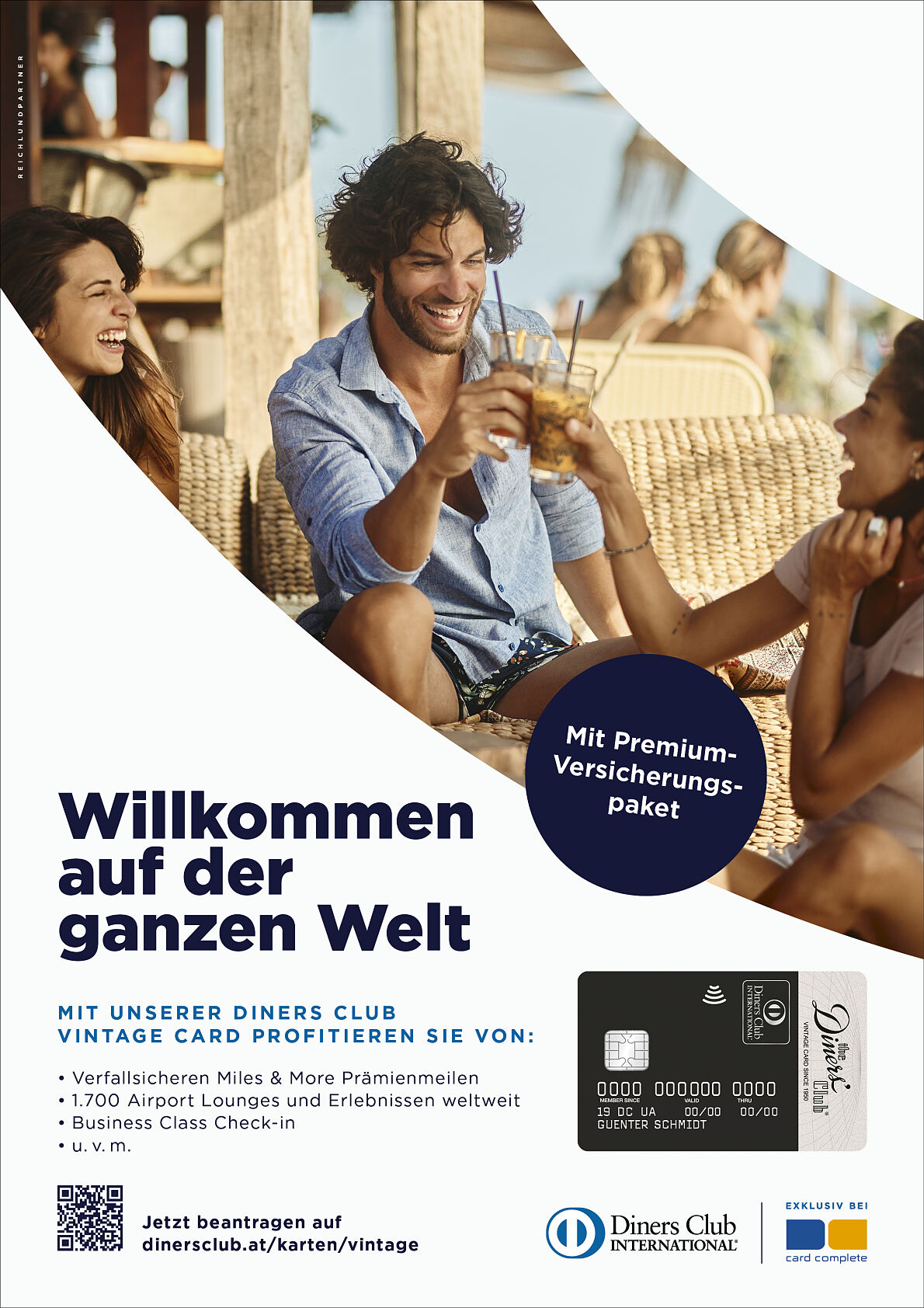 Die neue Kampagne Willkommen auf der ganzen Welt von REICHLUNDPARTNER für Diners Club ist aufmerksamkeitsstark und modern
