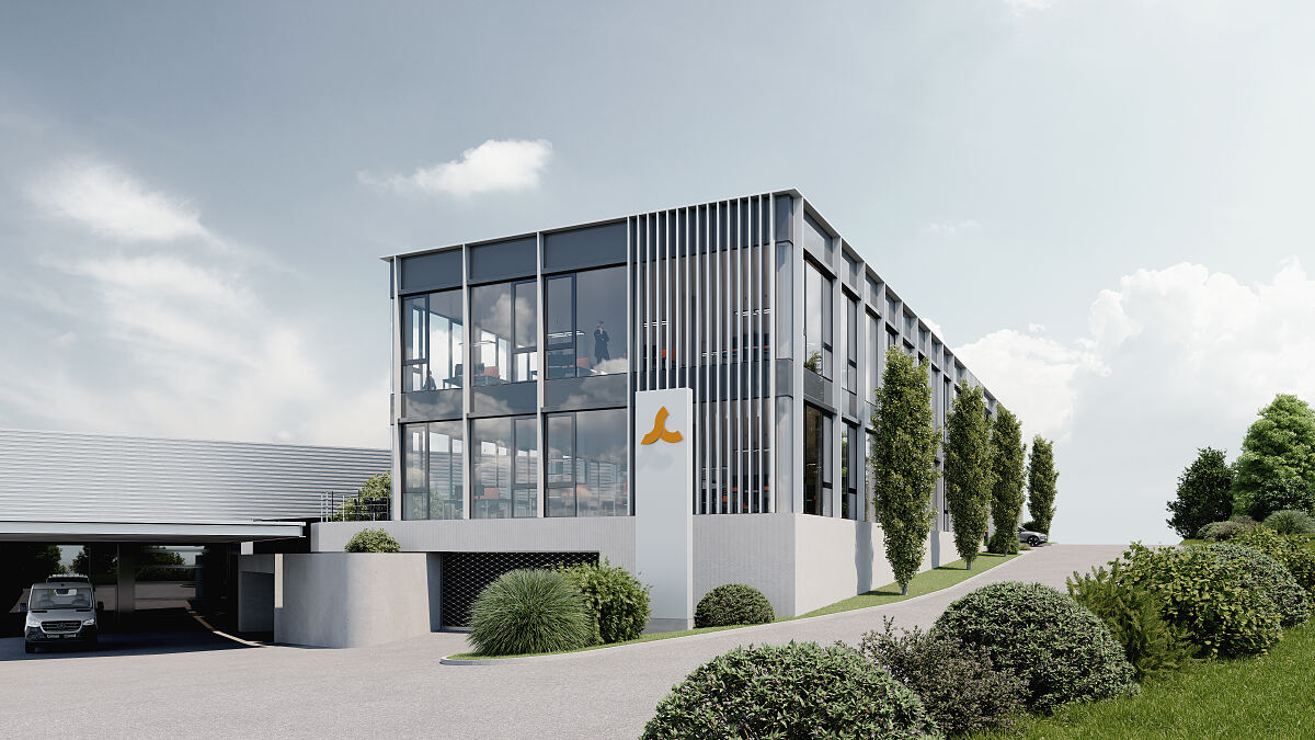 Spatenstich für rund 60 zusätzliche Arbeitsplätze. Fertigstellung bis September 2026.